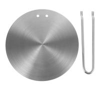 LABRIMP Placa de Inducción de 18 Cm Difusor de Calor de Acero Inoxidable, Mango Desmontable, Placa Adaptadora para Cocinas de Inducción y Eléctricas, Conductor Uniforme para Cocinar