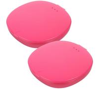 LABRIMP Portachupetes de silicona rosa, caja de almacenamiento portátil y compacta, 2 piezas, mantiene limpio, para viajes y uso diario Reutilizable