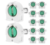 LABRIMP Portalámparas T8 de ABS para tubo LED y fluorescente, 12 unidades, montaje fácil para hogar y espacios comerciales