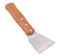 LABRIMP Raspador de Película Multiusos Mango de Madera Espátula de Acero Inoxidable para Cocina y Teppanyaki Herramienta para Instalar Película y Raspar Restos Adecuado para Barbacoa y