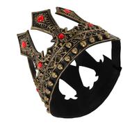 LABRIMP Real de para Hombre con Diamantes de Imitación Accesorio para Disfraces de Príncipe y Fiesta de Cumpleaños Cosplay Tiara Medieval para