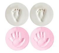 LABRIMP Recuerdo Personalizado Kit de 4 Piezas para Huellas de y Pies de Recién Nacido en y Duradera para Ñiño para Mesa