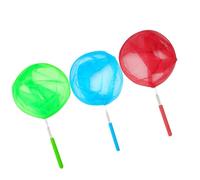 LABRIMP Redes Telescópicas para Insectos y Pesca Juego al Aire Libre para 3 Piezas Varilla Extensible de Acero Inoxidable Mango Antideslizante y Bolsillo Amplio Seguro Color Aleatorio