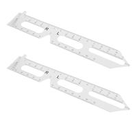 LABRIMP Regla para Medir Distancia Pupilas de Plástico 2piezas de Distancia Pupilar Fácil de Usar Adecuado para Optometristas y de Belleza