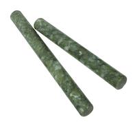LABRIMP Rodillo de Jade para Amasar Pasta y Dumpling, 2 Piezas Multiusos de Piedra Natural Verde, Fácil de Limpiar, Herramienta Esencial para Hornear en Casa