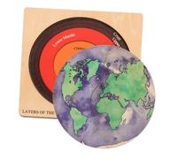 LABRIMP Rompecabezas de la Estructura de la Capa de Kits de construcción de artesanía en Madera Herramientas de Rompecabezas Globo terráqueo de Forma