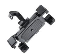 LABRIMP Soporte de Plástico de Negro para Motocicleta Teléfono Bicicleta | Montaje en Espejo Retrovisor, Bloqueo Mecánico, Fácil de Desmontar, Ligero y Práctico