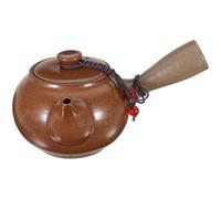 LABRIMP Tetera de Barro Filtro y Mango Lateral Cocido en Horno, para Uso Doméstico y Preparación de Té Suelto, Pequeña y Práctica para Infusiones Color Aleatorio