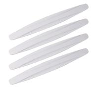 LABRIMP Tira anticolisión para parachoques de coche, 4 piezas, PVC blanco, protectores antiarañazos para puerta y parachoques, cubre daños en pintura