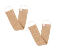 LABRIMP Toalla de Baño Exfoliante Espalda Cinturón Exfoliante Portátil de Yute y Ramio Paquete de 2 Unidades para Ducha Diaria en Casa