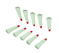 LABRIMP Uñas Postizas de Plástico 10 Piezas para Halloween Rojas Que Brillan Oscuridad Diseño Realista y Cómodas de Bruja para Disfraces y Decoraciones Espeluznantes