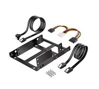 Labs SATA Cable de Datos y Cable Adaptador alimentación con Doble Potencia Montaje bahía 2.5 "a 3.5" Disco Duro: x HDD(with Metal Bracket)