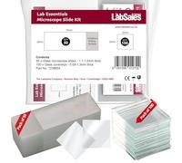 Labsales Academy 50 diapositivas de microscopio de laboratorio de vidrio súper transparente y 100 cubiertas con superficie de escritura esmerilada, perfecto para laboratorios, educación química y