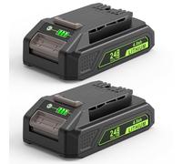 LabTEC 2 Packs GW2430 Batería 24V 2000mAh Repuesto para Greenworks 24V(NO para 48V) Batería 29842 29852 29322 29862 2938202 26111700 CAM803 Herramienta eléctrica sin Cable con luz indicadora