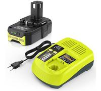 LabTEC P103 18 V 3000 mAh Batería de repuesto para Ryobi BPL1815 P102 P104 P105 P106 con puerto USB P117 Recambio P117 12V-18V One Plus Series, juego de cargadores USB Ryobi P107 P108