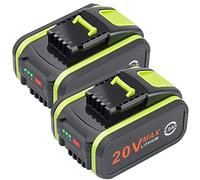 LabTEC Paquete de 2 baterías de repuesto de 20V 4000mAh/4.0Ah para Worx 20V WA3551, WA3551.1 WA3553 WA3553.2 WA3641 WG629E WG546E WU268 WX166.4 WX372.1 WX800 WX802 WX678 WX550 WX523 WU531.9 WG894E