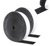 LABUYI Belcro Adhesivo Doble Cara Fuerte,Belcro Adhesivo Fuerte,Cinta De Belcro Adhesiva Doble Cara,Belcro Adhesivo Doble Cara Adhesivo Cinta,Belcro Adhesivo Fuerte Hook Y Loop Auto Adhesivo,5M,Negro
