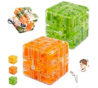 Labyrinth 3D Puzzle Cube, Maze Magic Cube - Educational Stress, Relief Puzzle Toy, Puzzles Mazes Balls Intelligence Cubes Logical Thinking Anti Education Fun Hand-Eye Coordination Toys(D+E)