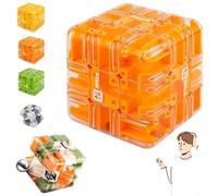 Labyrinth 3D Puzzle Cube, Maze Magic Cube - Educational Stress, Relief Puzzle Toy, Puzzles Mazes Balls Intelligence Cubes Logical Thinking Anti Education Fun Hand-Eye Coordination Toys(#E)