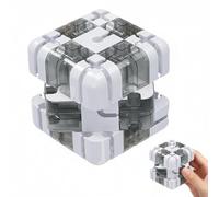 Labyrinth Maze Cubo, 3D Puzzles Labyrinth Cube, Juguete De Entrenamiento Cerebral De Conciencia Espacia, Aprendizaje de Juguetes para niños, Adultos, cumpleaños (Gris)
