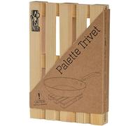 Labyrinth Pan Coaster - Paleta de Madera Natural (19 x 12,8 x 2,6 cm)