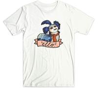 Labyrinth T-Shirt The Worm Cult Film 1980s Fantasy Retro Vintage Man T-Shirt 100% Cotton Sleeve Shirt White