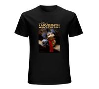 Labyrinth Worm Wall Print Unisex T-Shirts Men tee Cotton Tops Black Shirt M