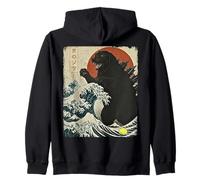Labzilla Funny Black Lab - Perro artístico japonés Sudadera con Capucha