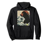 Labzilla Funny Black Lab - Perro artístico japonés Sudadera con Capucha