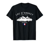 Lac d'Annecy Haute-Savoie France Mountain Resort Bandera de Francia Camiseta