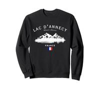 Lac d'Annecy Haute-Savoie France Mountain Resort Bandera de Francia Sudadera