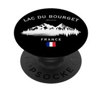 Lac du Bourget Savoie France Mountain Resort Bandera de Francia PopSockets PopGrip Adhesivo