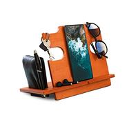 LAC EVERYTHING EVERYWHERE Soporte Movil Madera - Regalos Aniversario para Hombre - Organizador Mesita de Noche Regalo Padre Cumpleaños