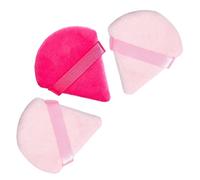 LAC FOR YOU Borlas Maquillaje Triangulares - Pack de 3 Borla Triangular Polvos | Powder Puff, Borla Pequeña Maquillaje para Polvos Sueltos y Compactos