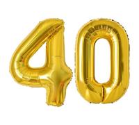 LAC Globos 40 Cumpleaños Hombre - Balloons Dorados 40 Años Mujer, Decoracion Fiesta 40 Cumpleaños, Aniversario