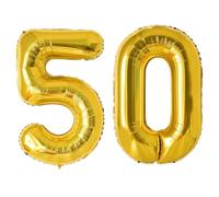 LAC Globos 50 Cumpleaños - Decoracion 50 Cumpleaños Mujer, Hombre - Globos 50 Aniversario Bodas Oro, Decoración Fiesta