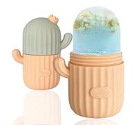 LAC Ice Roller Facial - Rodillo Facial Hielo de Silicona para Aliviar Ojos Hinchados - Molde de Hielo para la Cara Reduce los Poros y Hinchazón (Cactus)