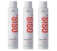 Laca de fijación fuerte Schwarzkopf OSiS + Freeze Pump, 3 uds. x 200 ml