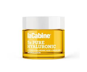 laCabine Crema 5x Pure Hyaluronic 50ml - Hidratante Facial con 5 tipos de Ácido Hialurónico, Rellenadora de Arrugas, con Ceramidas, Textura Ligera y Rápida Absorción