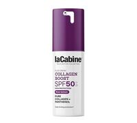 laCabine Crema Facial Fluida Collagen Boost SPF50 - Protección Solar con Colágeno Puro y Pantenol - Redensifica, Reafirma y Aporta Efecto Buena Cara - Textura Fluida Rose