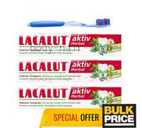 Lacalut Aktiv pasta de dientes herbal Premium cuidado bucal para encías salud...