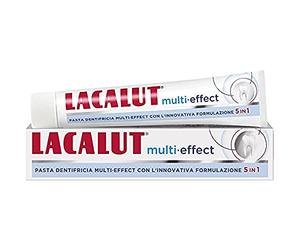 Lacalut Multi-Effect - Pasta dentífrica blanqueante al flúor, formulación 5 en 1-75 ml