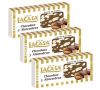 Lacasa 3x Turrón Chocolate y Almendras 250 G