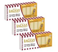 Lacasa 3x Turrón de Chocolate Blanco con Tequi Mango 225 G