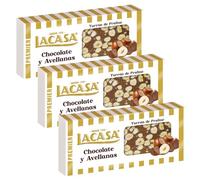 Lacasa 3x Turrón de Chocolate y Avellanas 250 G