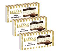 Lacasa 3x Turrón de Tres Chocolates 250 G