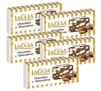 Lacasa 5x Turrón Chocolate y Almendras 250 G