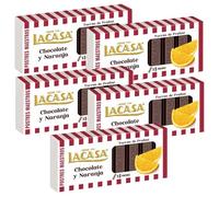 Lacasa 5x Turrón de Chocolate y Naranja 225 G