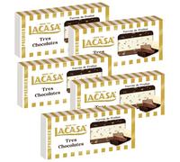 Lacasa 5x Turrón de Tres Chocolates 250 G