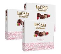 Lacasa Lote de 3x Caja de Bombones Frambuesa 200G